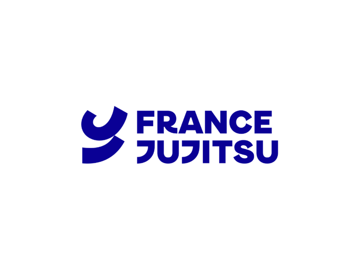 Logo France Jujitsu en bleu sur fond blanc