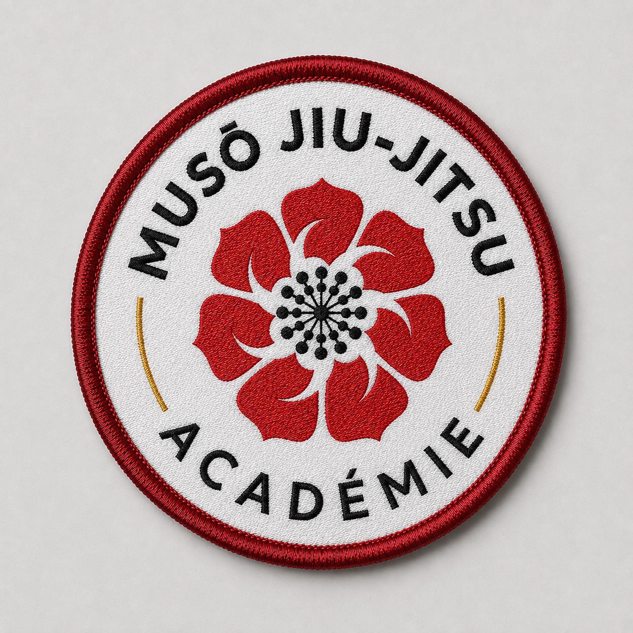 Écusson brodé rond de l'Académie Musō Jiu-Jitsu